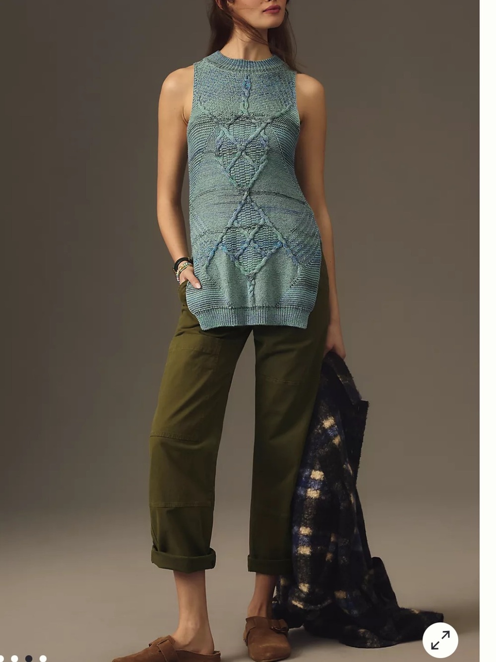 Anthropologie Pilcro Halter sweater tank Sleeveless Knit Tunic Top - Picture 3 of 8